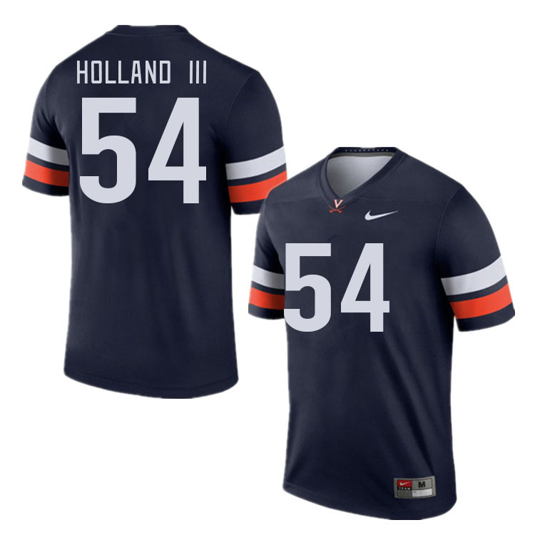 Men #54 Joseph Holland III Virginia Cavaliers College Football Jerseys Stitched Sale-Navy